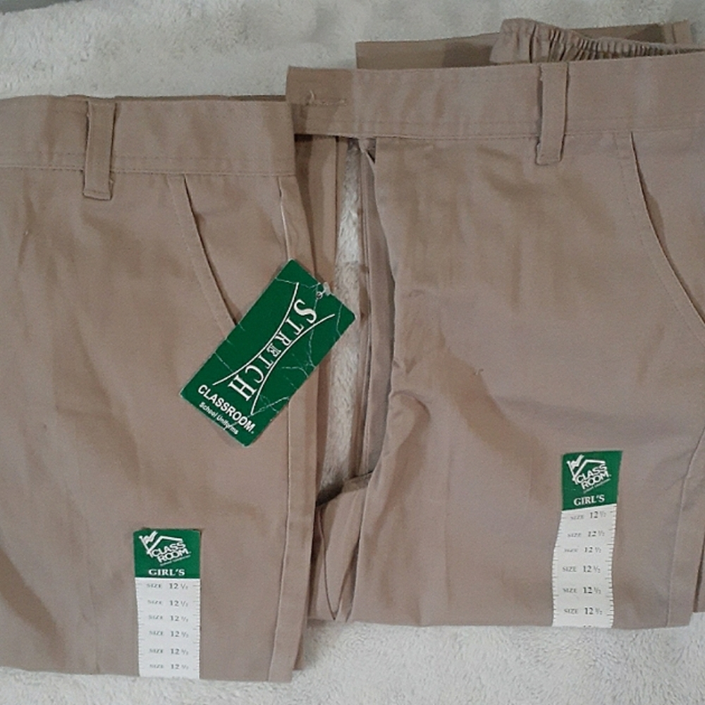 Girl's plus size khaki capris size   12& a halfs price- $8 each